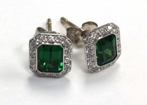 Tsavorite Garnet Pavé Earrings